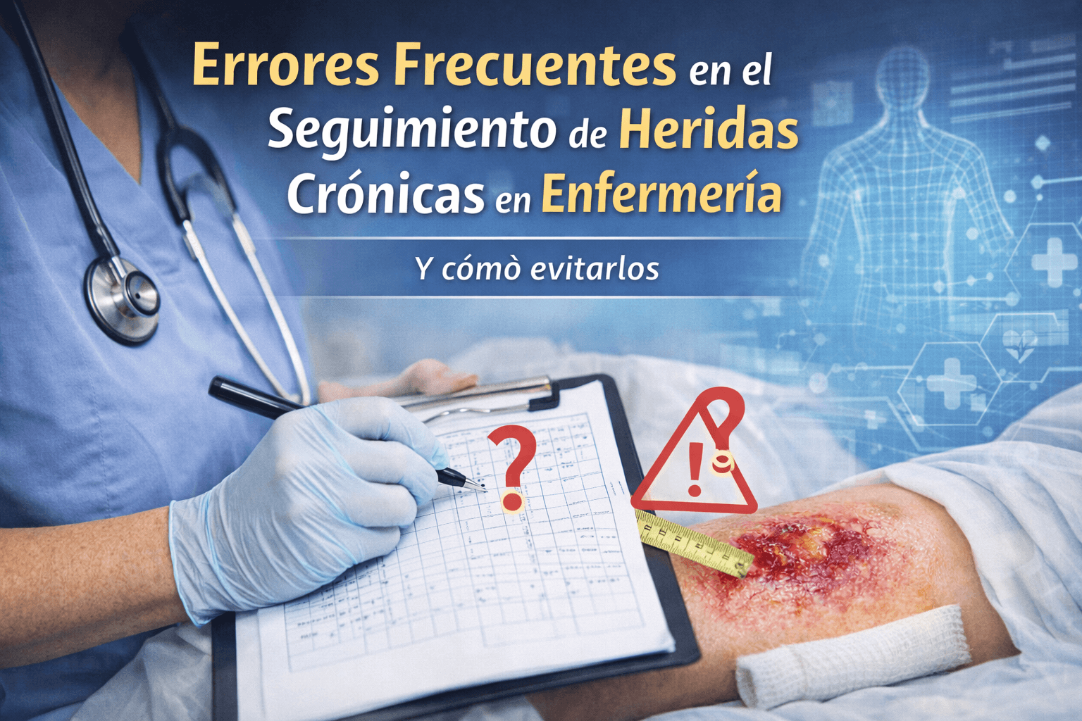 Errores frecuentes en el seguimiento de heridas crónicas en enfermería (y cómo evitarlos)